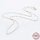 925 Sterling Silver Box Chain Necklaces STER-F039-45cm-03G-2