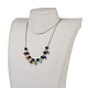 Colliers bavoir avec perles de pierre naturelles et synthétiques NJEW-JN02099-4