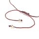 Natural Gemstone Chips Beaded Bracelet with Brass Beads BJEW-JB07987-6