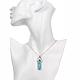 Bullet Natural Turquoise Pointed Pendant Necklaces NJEW-BB00024-03-5