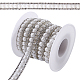 Gorgecraft 4 yarda aplique de rhinestone de cristal con cuentas blancas adorno de flecos de perlas para vestido decoración de boda nupcial DIY-GF0001-77-1