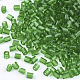 ガラスシードビーズを等級分けする  六角形（ツーカット）  透明色  グリーン  1.5~2.5x1.5~2mm  穴：0.8mm  約2100個/袋  450 G /袋 SEED-S022-02O-2