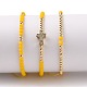Verstellbare Nylonschnur geflochtene Perlen Armbänder Sets BJEW-JB05735-04-2