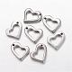 304 Stainless Steel Open Heart Charms STAS-F035-09-1