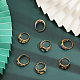 Chgcraft 10 piezas componentes de anillos de dedo de latón ajustables KK-CA0002-20-10