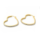 Crystal Rhinestone Heart Hoop Earrings EJEW-M214-17A-G-2