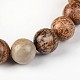 Immagine naturale bracciali di perline di diaspro tratto rotonde BJEW-K096-01-2