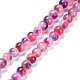 Faceted Rondelle Dyed Natural White Jade Bead Strands G-D073-01F-1