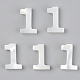 パールシェルのチャームのナチュラルホワイトシェルマザー  数  NUM。1  10x7x2mm  穴：0.8mm X-SSHEL-R048-004-01-1