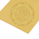 Adesivi autoadesivi in lamina d'oro in rilievo DIY-WH0211-016-4