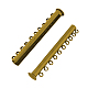 10-strands Brass Slide Lock Clasps KK-ZX2720-AG-LF-2