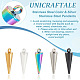 Unicraftale 25pcs 5 couleurs 304 pendentifs en acier inoxydable STAS-UN0048-66-5