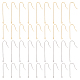 Unicraftale circa 160 pz 2 misura 316 ganci per orecchini in acciaio inossidabile chirurgico ganci per orecchini dorati con anelli verticali perno 0.7mm orecchini in filo di pesce francese per creazione di gioielli foro 1.5mm STAS-UN0039-38-1