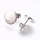 Accessoires de puces d'oreilles en 304 acier inoxydable STAS-G178-01P-10mm-2