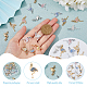 SUPERFINDINGS 48Pcs 8 Style Alloy Rhinestone Pendants Platinum and Golden Flamingo Charms Crane Charms for DIY Craft Bracelet Necklace Earring Jewelry Making FIND-FH0007-38-3