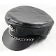Punk Leather Skull and Twisted Chain Caps AJEW-O018-01-8