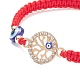 Ensemble de bracelets de perles tressées en résine mauvais œil de style 6pcs 6 BJEW-JB08808-7