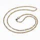 304 Stainless Steel Figaro Chain Necklaces NJEW-H445-01GP-1