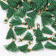 Polycotton(Polyester Cotton) Tassel Pendant Decorations FIND-S275-09G-2