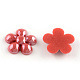 Pearlized Plated Opaque Glass Cabochons PORC-R041-10x10-M-2
