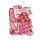 オペークアクリルパーツ  バレンタインデーのために  愛の魅力  言葉  42x33x2.5mm  穴：1.5mm SACR-L006-002A-1