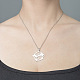 201 hohle Halskette mit Wolken- und Sternanhänger aus Edelstahl NJEW-OY001-86-2