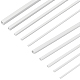 OLYCRAFT 40pcs 10 Sizes ABS Plastic Hollow Tubes Plastic Round/Square Bar Rods White Plastic Hollow Bar for DIY Handmade Sand Table Material Model Building - 3/4/5/6/8mm AJEW-OC0003-06-1