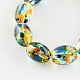 Spray Painted Transparent Glass Bead Strands DGLA-Q012-A-02-2