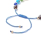 10 pièces 10 style lampwork mauvais œil tressé bracelets de perles ensemble BJEW-JB08874-4
