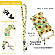 CRASPIRE Yellow Sunflowers ID Card Badge Holder Lanyards Sets Flower Retractable Badge Reel Clip Keychain Rectangle Clear ID Window Floral Detachable Neck Hang Strape for Women Teacher Doctors Nurse AJEW-WH0368-17B-5