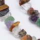Los chips de piedras preciosas naturales y sintéticas mezcladas hebras de abalorios G-A123-01-3