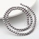 Chapelets de perles rondes en coquille mate BSHE-I002-4mm-223-2