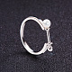 Stylish Rhodium Plated 925 Sterling Silver Finger Ring JR174A-2