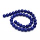 Lapis lazuli filamentos sintético perlas redondas G-M169-4mm-01-2