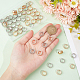 FIBLOOM 60Pcs 2 Colors Alloy Rhinestone Bead Frames 2 Holes Design Circle Bead Frames Dazzling Rhinestone Round Connector Rings Beading Bracelet Necklace Linking Rings for Jewelry Making FIND-HY0002-51-3