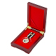 Fingerinspire Challenge Boîte de présentation en bois pour pièces de monnaie rectangulaire rouge foncé avec intérieur en velours pour pièces de monnaie ou récompenses de 1.57 pouce CON-WH0088-41A-1
