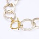 Set di gioielli in braccialetti e collane con catena in alluminio con texture SJEW-JS01094-02-9