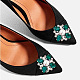 Arricraft 2 pares 2 estilos de decoración de zapatos de rhinestone desmontables DIY-AR0003-19B-5