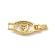 Heart Rack Plating Brass Micro Pave Clear Cubic Zirconia Watch Band Clasps ZIRC-H125-17G-2