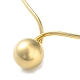 304 ожерелье-чокер с круглым шариком из нержавеющей стали NJEW-D058-01G-2