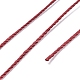 ラウンドワックスポリエステル糸ストリング  マイクロマクラメコード  ツイストコード  革縫い用  ブラウン  0.8mm  約54.68ヤード（50m）/ロール X-YC-D004-02E-131-3