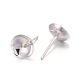 925 Sterling Silver Stud Earring Findings STER-E062-04A-S-2