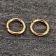 Real 18K Gold Plated Sterling Silver Open Jump Rings STER-H135-0.8x6mm-G-1