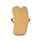 Composants de bague réglable rectangulaire en laiton&nbsp;KK-Z122-18G-4