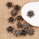 Ph pandahall mehrblättriges Messing Blütenform Perlenkappen antike Bronze 16x8mm ca. 20St KK-PH0004-24AB-5