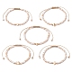 Bracelets de perles tressés en perles de verre et de laiton BJEW-JB09873-1