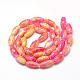 Baking Painted Glass Beads Strands DGLA-S115-22x10mm-S16-2