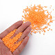 蛍光色ガラスシリンダービーズ  シードビーズ  焼き付け塗料  丸い穴  オレンジ  1.5~2x1~2mm  穴：0.8mm  約8000個/袋  約1ポンド/バッグ SEED-S047-P-003-5