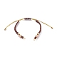 Fabbricazione di braccialetti con perline intrecciate in filo di poliestere e nylon AJEW-JB00945-04-1