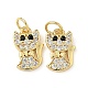 Латунные микро проложить кубического циркония подвески KK-L243-06G-03-1